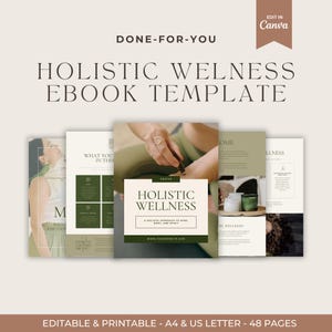 Holistic Wellness Ebook Canva Template: Editable Life Coach Lead Magnet (Digital Download)