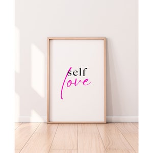 Self Love Printable, Love yourself, Office decor, Home decor, Self care, Self love printable, college student decor