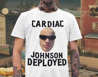 Jynxzi Cardiac Johnson Deployed With Glasses T-Shirt Funny Jynxzi Best Tshirt In A Premium Cotton Tee