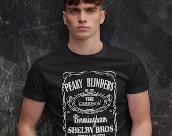 Peaky Blinder The Garrison T-Shirt Birmingham Shelby Bros Small Health 100% Formidable Tee In Black Only On A Premium Cotton Shirt