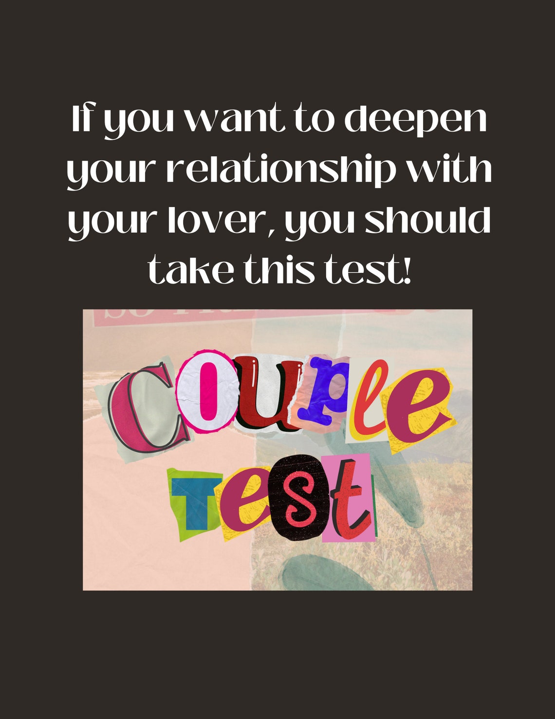 Printable Couple Relationship Test - Etsy