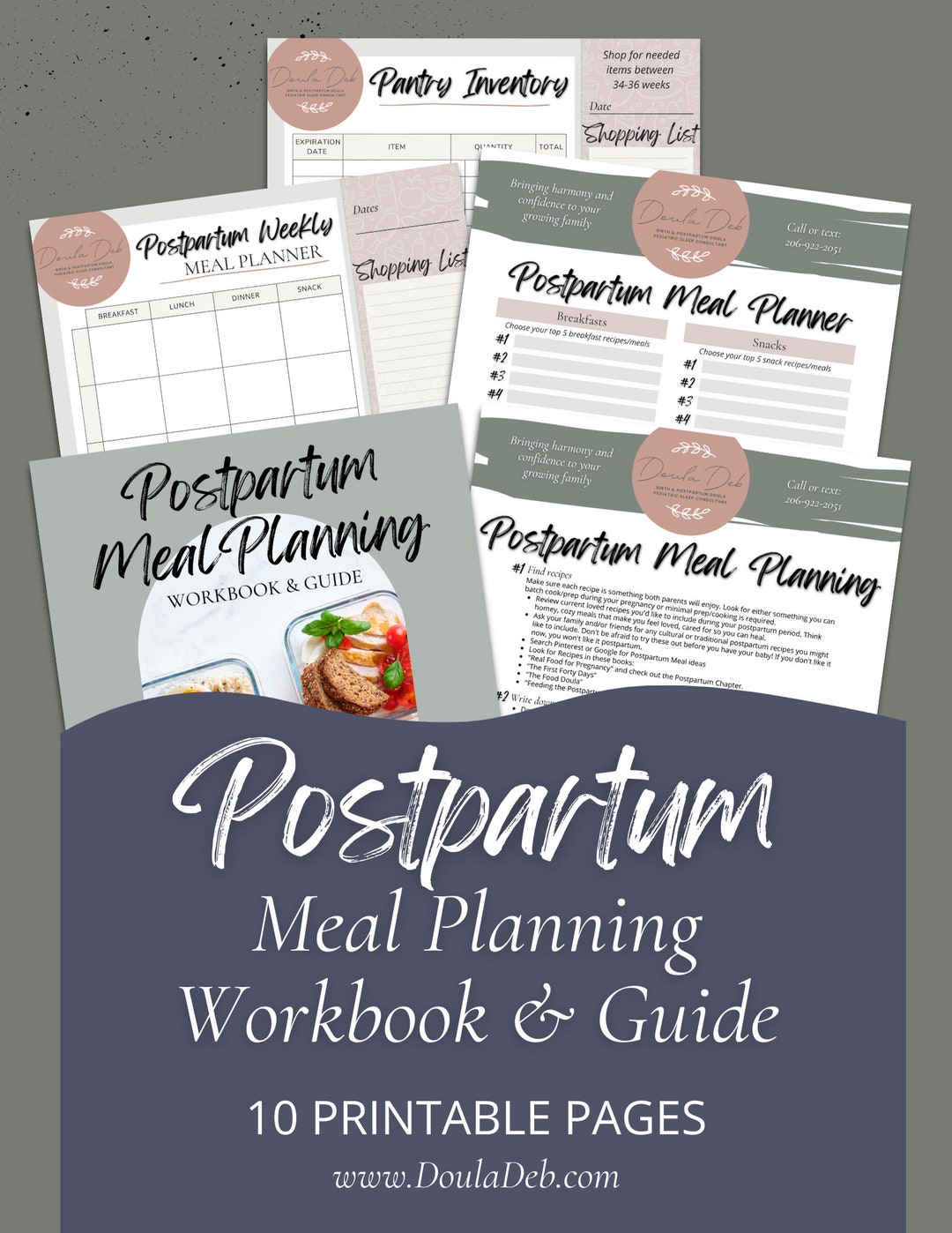 Ultimate Postpartum Meal Planning Workbook & Guide for New Parents