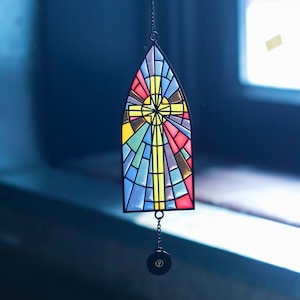 Glory - Glasmalerei-Auto-Charme-hängender Anhänger christliches Geschenk Jesus Christus