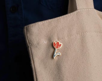 Tulipán - Pin de esmalte de flor / Broche / Accesorio delicado / Regalo
