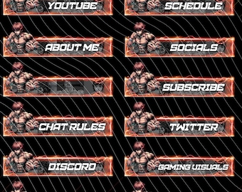 Paneles de Twitch Baki Hanma, (FR-ENG)