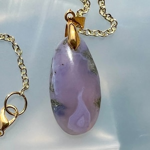 Purple Chalcedony Pendant Necklace