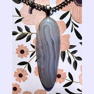 Blue Lace Agate Pendant Necklace