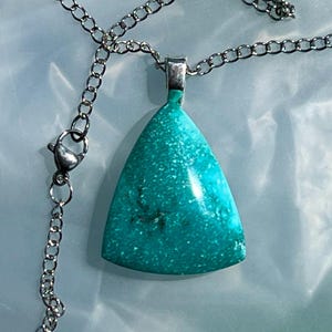 Turquoise Triangle Pendant Necklace