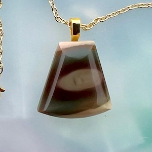 Royal Imperial Jasper Long Fan Pendant Necklace