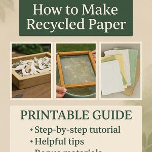 Tutoriel PDF DIY sur le papier fait main - Guide de création d'artisanat en papier recyclé pour les débutants