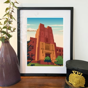 Burruss Hall Tower, Virginia Tech (orange)