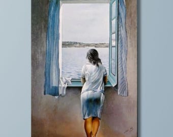サルバドール・ダリ作「窓辺の若い女性」（1925年）｜美術館級の手描き