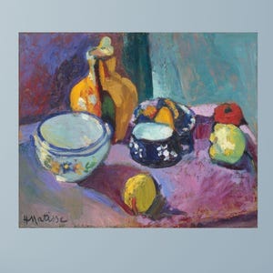 Henri Matisse Print Still Life Dishes and Fruits 1901 on canvas wall art ,Henri Matisse Poster Print Art,Modern Wall Art,Vintage Art 56