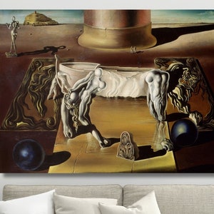 Salvador Dali Print Invisible Sleeping Woman,Lion, Horse on canvas,Salvador Dali Artwork, Salvador Dali Canvas Print, , Surrealism Art 6