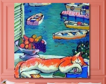 Henri Matisse Print Cat in the Window on Canvas Wall art  44