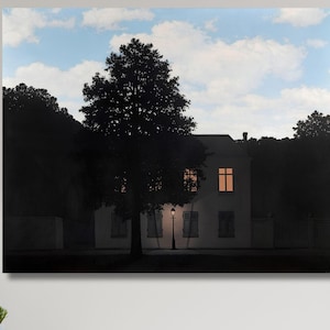 René Magritte L&#39;Empire des Lumieres Magritte Empire of Light 1954 Magritte Canvas, Magritte Affiche Magritte Print on canvas 21