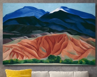 Georgia O'Keeffe Black Mesa New Mexico Out Back of Marie's II Large Canvas Wall Art Keeffe Canvas,Georgia O'Keeffe fine art 15
