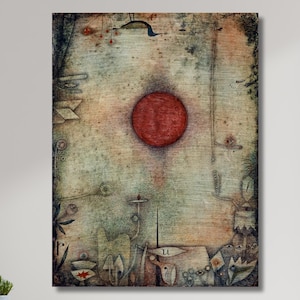 Paul Klee Print  Ad marginem (1930) on Canvas ,Paul Klee Painting Expressionism Art ,Abstract Art,Paul Klee Wall Art ,Vintage art print 2
