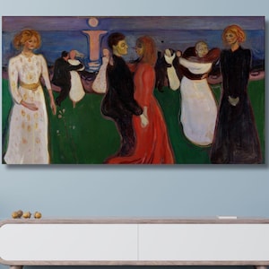 The Dance of Life Print by Edvard Munch, Edvard Munch Wall art,Edvard Munch Painting  canvas,Edvard Munch famous art,Fine art canvas3