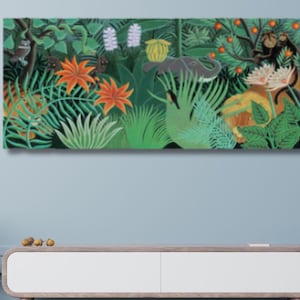 Henri Rousseau Print forest Canvas Wall Art ,The Equatorial Jungle Wall Art,Nature Wall Art,Forest in Fog Print, Naturel forest  Wall Art 5