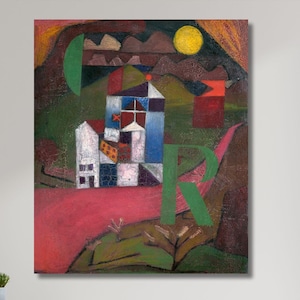 Villa R (1919) painting in high resolution by Paul Klee on Canvas ,Paul Klee Painting Expressionism Art ,Abstract Art,Paul Klee Wall Art 3