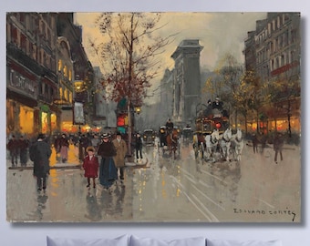 Edouard Leon Cortes - Boulevard De La Madeleine, Trois Quartiers