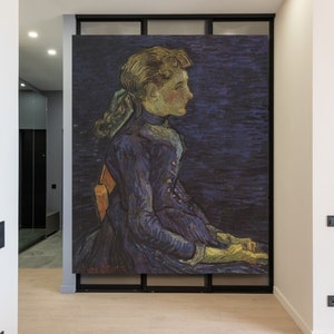 Vincent Van Gogh,Portrait of Adeline Ravoux by Vincent van Gogh,Van Gogh Poster,Van Gogh Wall Art,Van Gogh Canvas,Oil Painting,Wall decor 16
