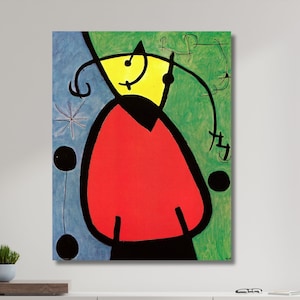 Joan Miro The Birth of Day Print on Canvas,Joan Miro Wall Art Canvas,Abstract Art,Fine Art Wall Art,Miro famous print 14