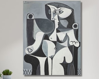 パブロ・ピカソ作「横たわる女性」1929年 美術館級の手描き油彩複製画