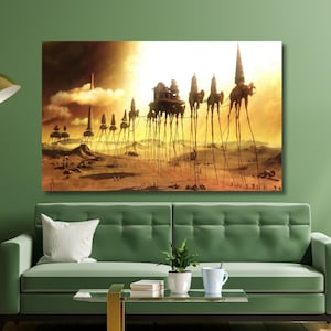 Salvador Dali Print on Canvas,Salvador Dali Caravan Painting, Salvador Dali Wall Art, Ready To Hang,Surrealist  Art,Fine art print 16
