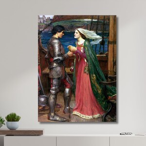 John William Waterhouse Tristan and Isolde with the Potion Art Canvas,John William Waterhouse Reproduction,John William Waterhouse Artworks6