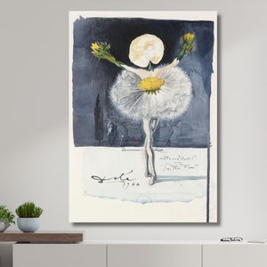 Salvador Dali Print Dandelion Dancer 1948 on Canvas,Salvador Dali Painting,Salvador Dali Artworks,Surreal Art Dali 32