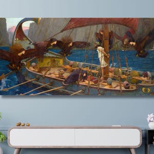 Ulysses and the Sirens Print  By John William Waterhouse, Waterhouse Reproduction ,Waterhouse famous artwork,Fine art wall decor 9