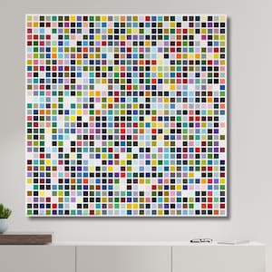 Gerhard Richter 1024 Colours Print on Canvas,Gerhard Richter Painting, Gerhard Richter Artworks,1024 Colour Canvas Wall Art,Modern Wall Art