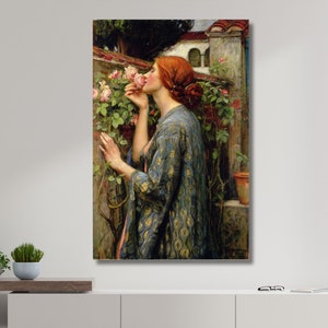 John William Waterhouse Print The Soul of the Rose (1908) Canvas ,John William Waterhouse Painting,John William Waterhouse Artworks 3
