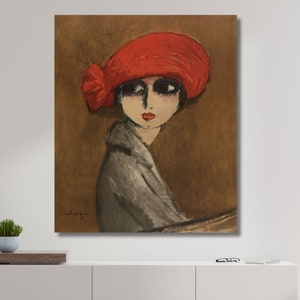 Kees van Dongen Painting The Corn Poppy on Canvas,Kees van Dongen Wall Art Canvas,Vintage Art,Housewarming Gifts,Modern Wall art