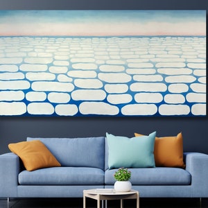 Georgia O&#39;Keeffe Above the Clouds Print on Canvas, Sky Above Clouds IV, Landscape Wall Art, Large Size Canvas,Giclee Wal art 11