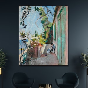 Henri Matisse Print Terrace on Canvas, The Terrace Saint-Tropez Poster,Matisse Painting,Matisse Vintage Wall Art,Modern Wall Art 42