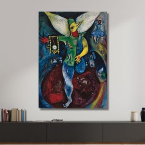 Marc Chagall,Marc Chagall Print The juggler Circus Show on Canvas,Chagall Artworks,Chagall Painting,Expressionism Art,Surrealism Wall Art 8