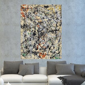 Jackson Pollock Print black and white on canvas,Pollock  Abstract Wall Art,Jackson Pollock Painting,Pollock Artworks,Home Decor,Wall Art 8