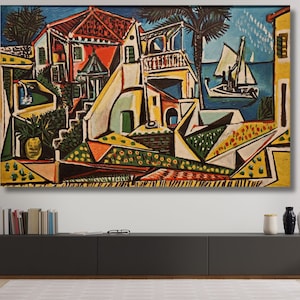 Picasso Print Mediterranean,Pablo Picasso-Mediterranean Landscape Canvas Wall Art,Classical Art,Modern Wall Art,Home Decor ,Living Room 2