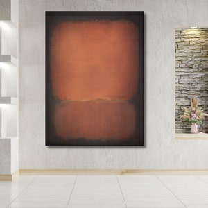 Mark Rothko Abstract Oil Painting Print: Brown Canvas Art, Home Decor