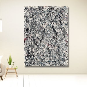 Jackson Pollock Canvas Wall Art Poster,Pollock Black and White Abstract Wall Art,Jackson Pollock Print On Canvas,Home Decor,Office decor 4