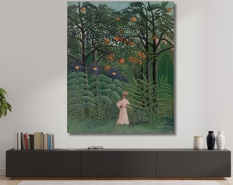 アンリ・ルソー「森を歩く女性」｜モダニズムの熱帯風景画｜植物