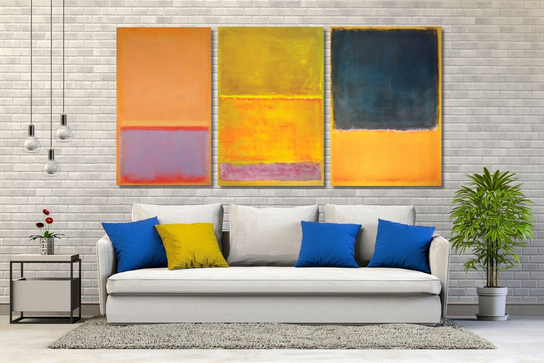Set of 3 Mark Rothko Print,colorful Rothko Wall Art Canvas 55 - Etsy
