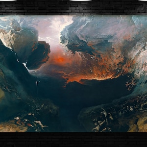John Martin Print The Great Day Wall Art,John Martin The Great Day Wall Art Decor,John Martin Canvas art,Modern Wall Art Decor 1