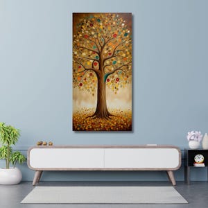 Gustav Klimt style the tree of life print on Canvas ,Famous Abstract Art,Trendy wall art,Tree of life canvas wall art 17