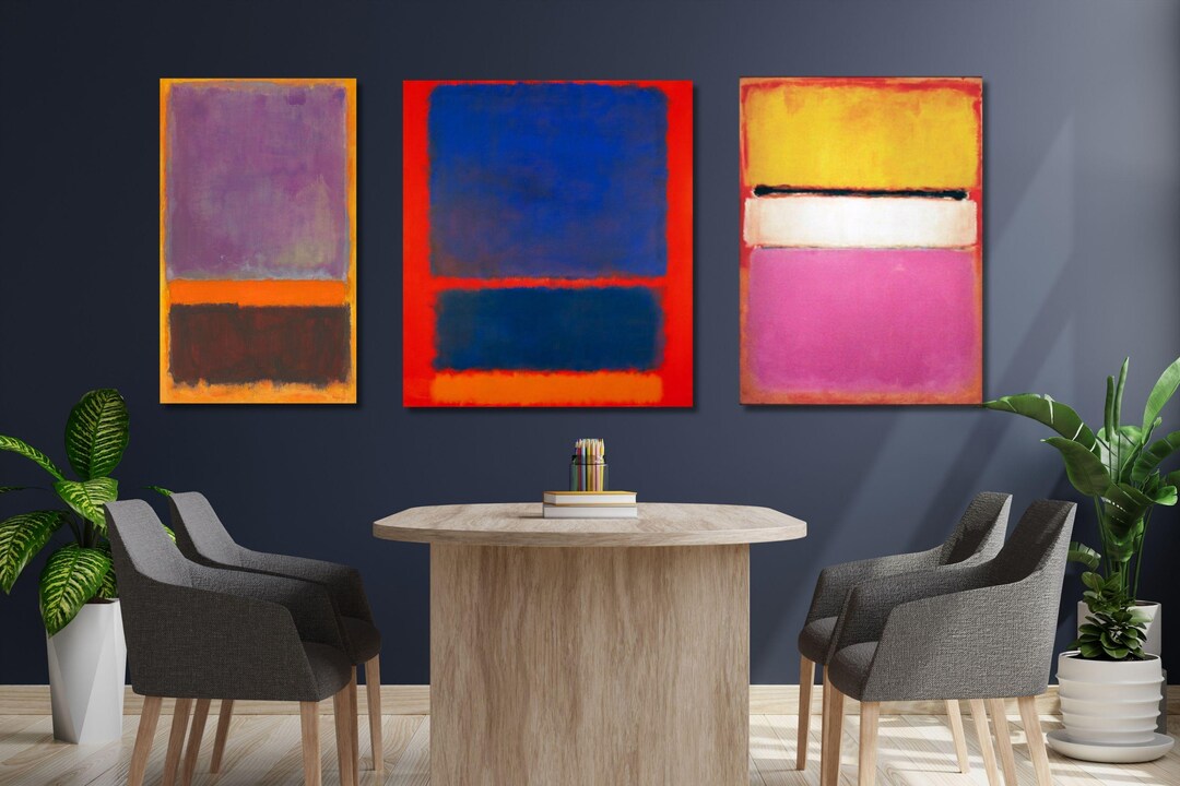 Set of 3 Mark Rothko Print,colorful Rothko Wall Art 87 - Etsy