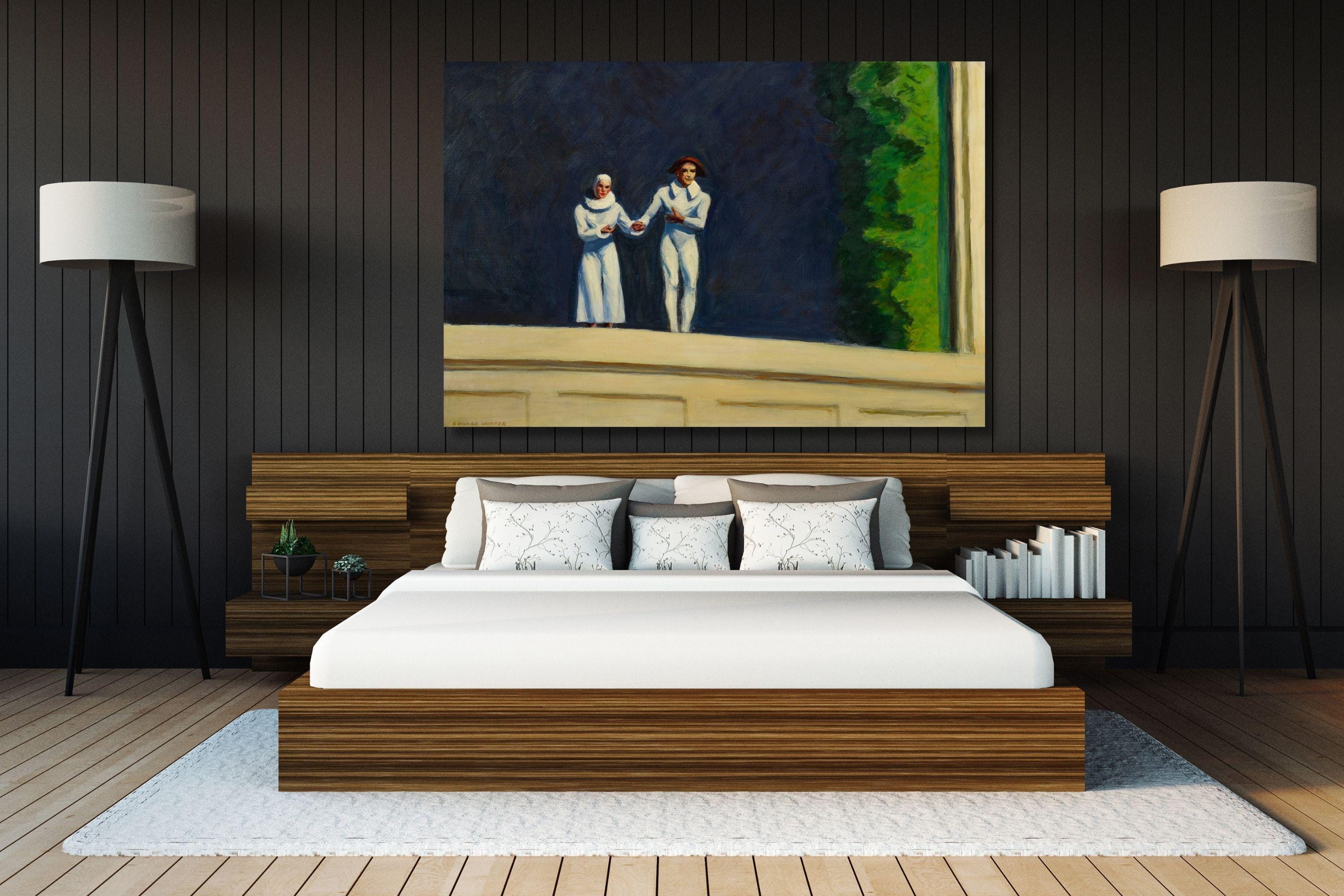 Edward Hopper Print Two Comedian on Canvas Wall Art 32 - Etsy