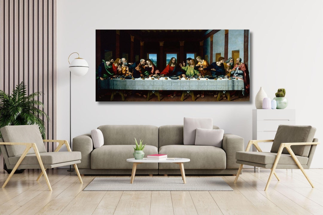 The Last Supper by Leonardo Da Vinci Art Print Canvas Wall Art 8 - Etsy